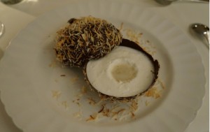 Cracked coconut